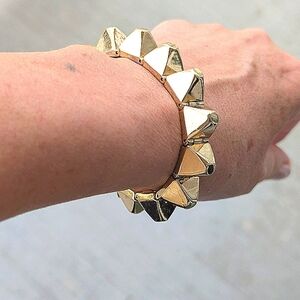 Banana Republic Gold Tone Pyramid Stud Bracelet